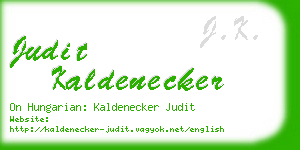 judit kaldenecker business card
